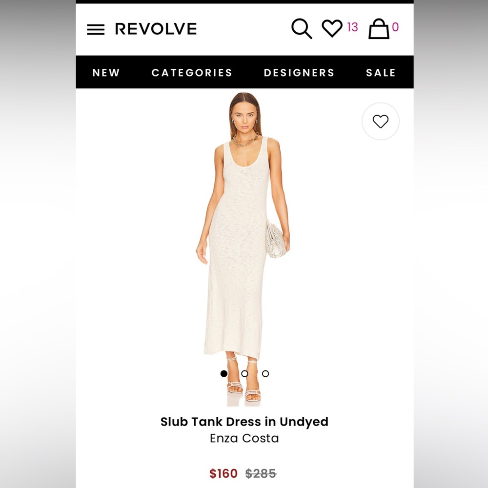 Revolve Cream Knit Midi Dress - Never Worn